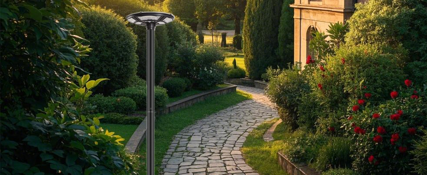 1500W Commercial Solar Flag Pole Light with 98-Inch Waterproof Post and Remote Control for Outdoor Use