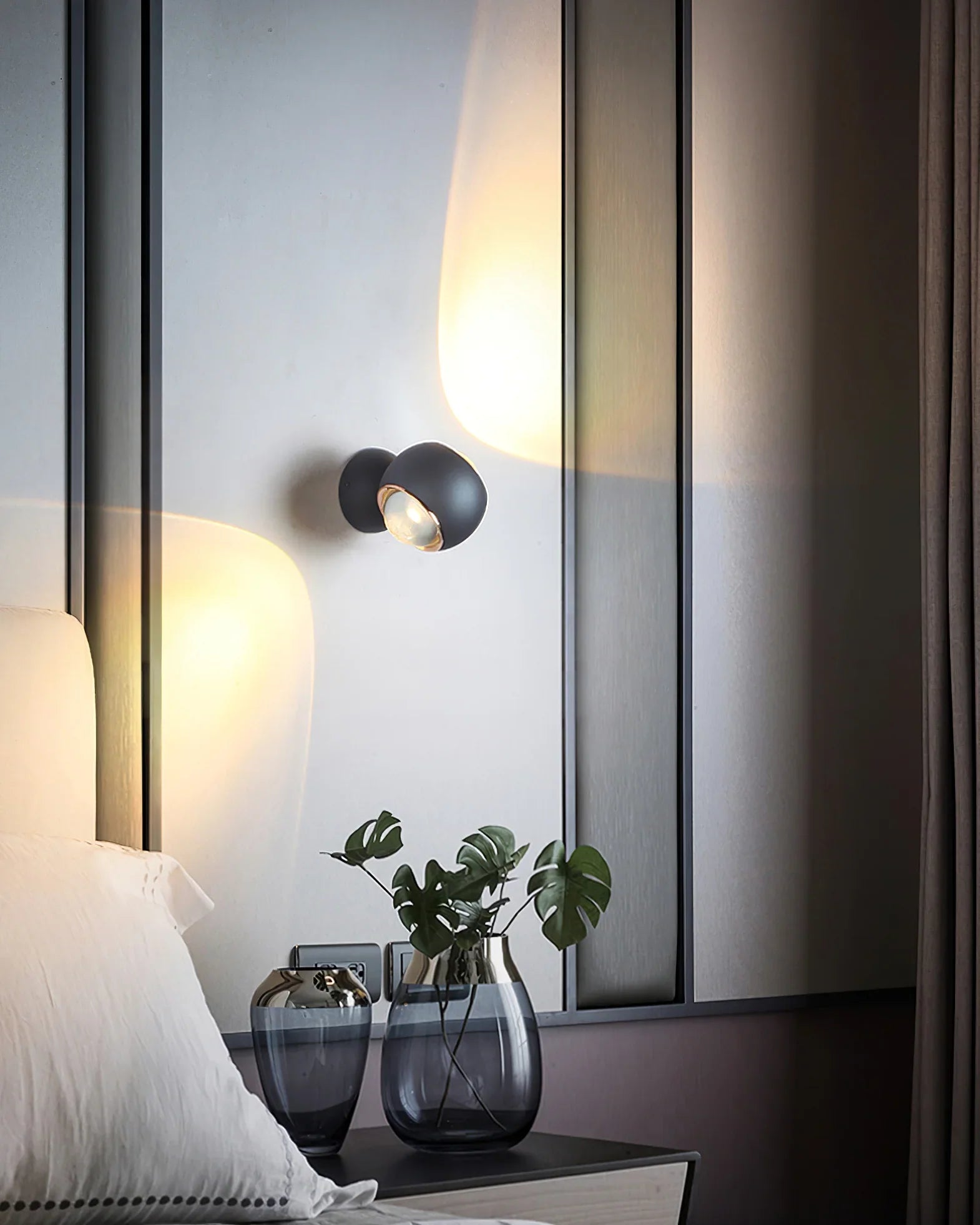 LED Vertical Wall Lamp - Modern Adjustable Fixture for Living Room & Bedroom Lighting