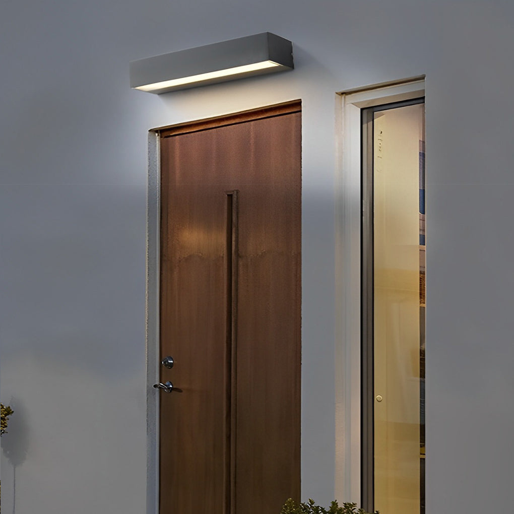 LED Waterproof Outdoor Wall Washer Light - Black Minimalist Strip Design for Garden, Patio & Exterior Lighting