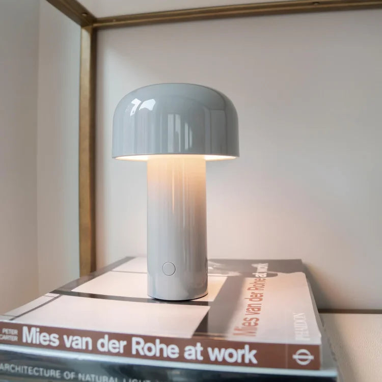 Rechargeable Mushroom Table Lamp - Modern LED Design for Home Office & Nightstand Use