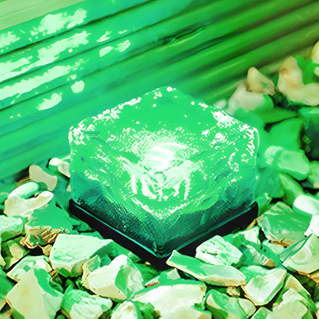 LED Solar Outdoor Step Lights - 2V Mount-Free Colorful Modern Ice Cube Design for Pathway & Garden Lighting