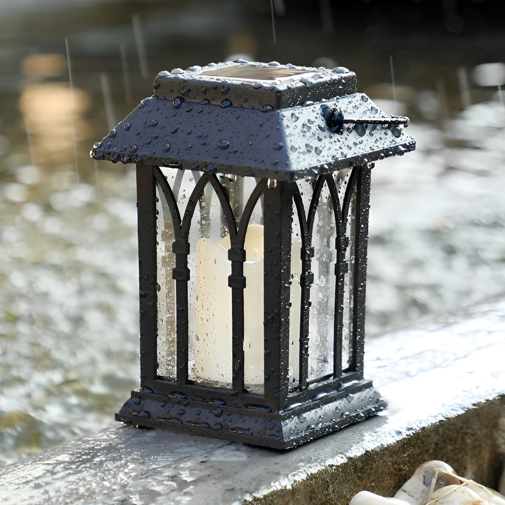 LED Portable Solar Lantern - Waterproof Intelligent Outdoor Light for Camping & Garden Use