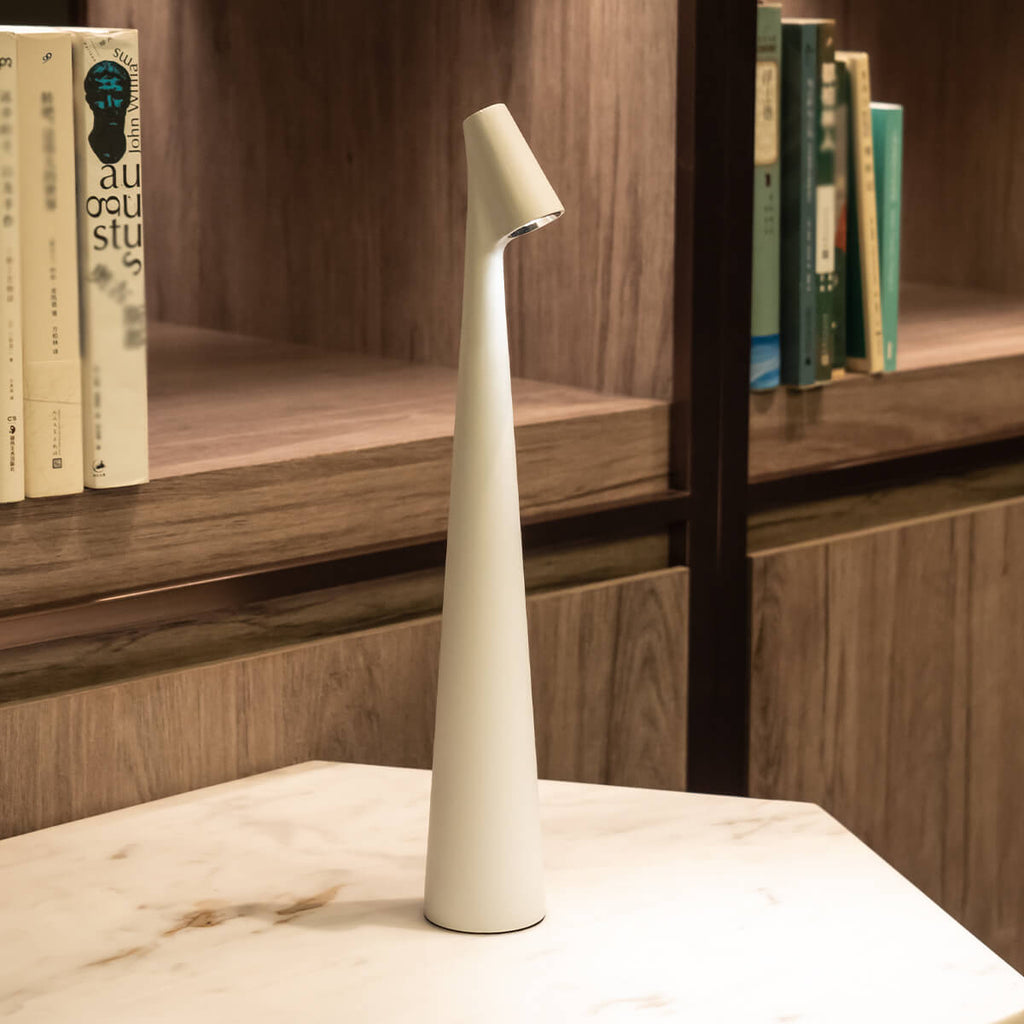 Sculpting Table Lamp with Adjustable Shade - Modern Design for Home Office & Living Room Lighting