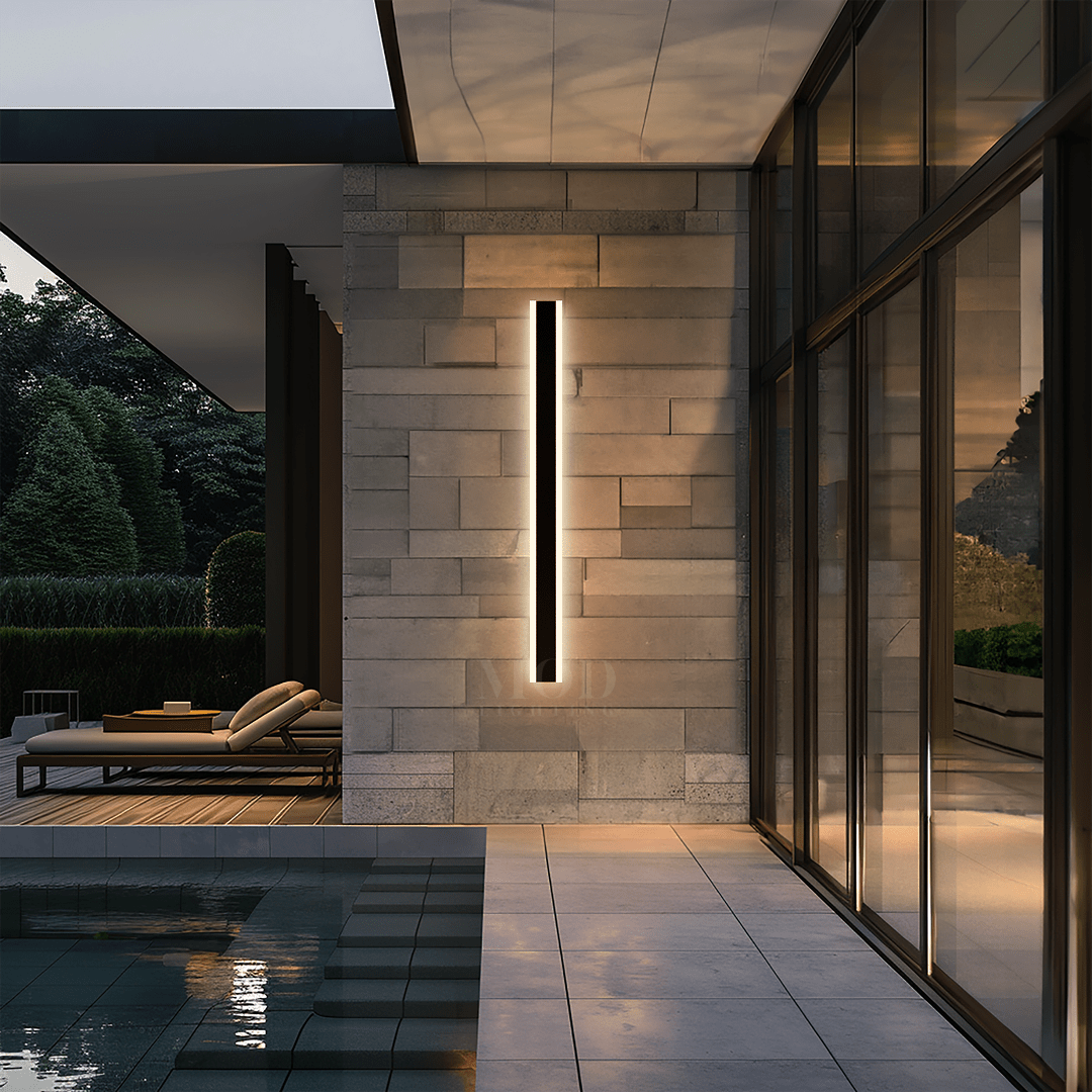 Modern Outdoor LED Wall Light | Dimmable, Weather-Resistant & Anti-Corrosion Sconce with 3 Color Modes for Home Exterior