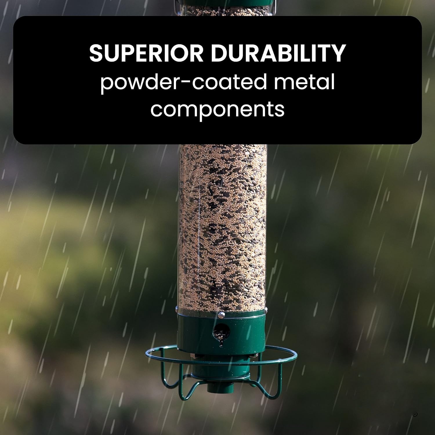 Squirrel-Proof Bird Feeder: spinning with 5 lb seed capacity for wild bird