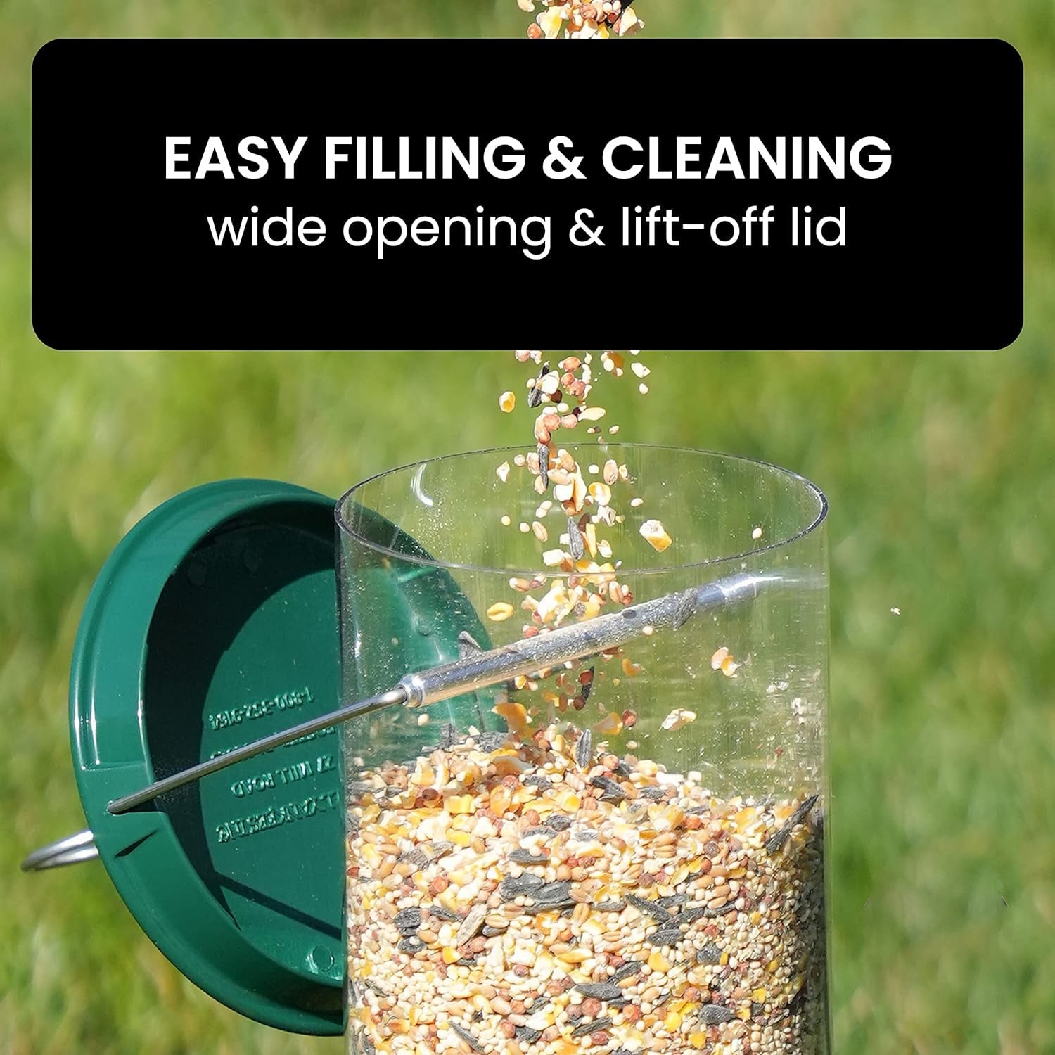 Squirrel-Proof Bird Feeder: spinning with 5 lb seed capacity for wild bird