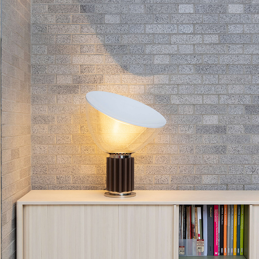 LED Table Lamp - Adjustable Height with Glass Shade - Modern Lighting for Living Room & Office Use