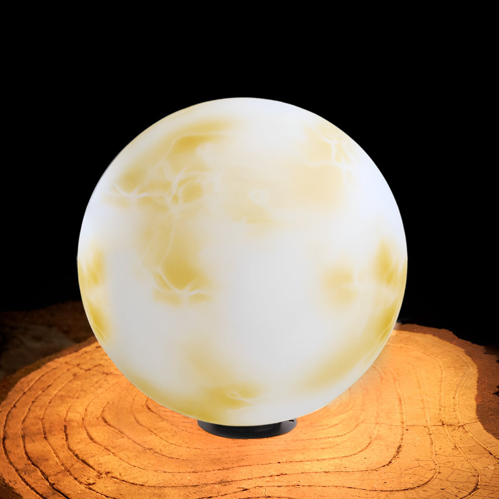 Moon-Shaped Outdoor Pier-Mount Accent Light Fixture for Pathways & Gardens