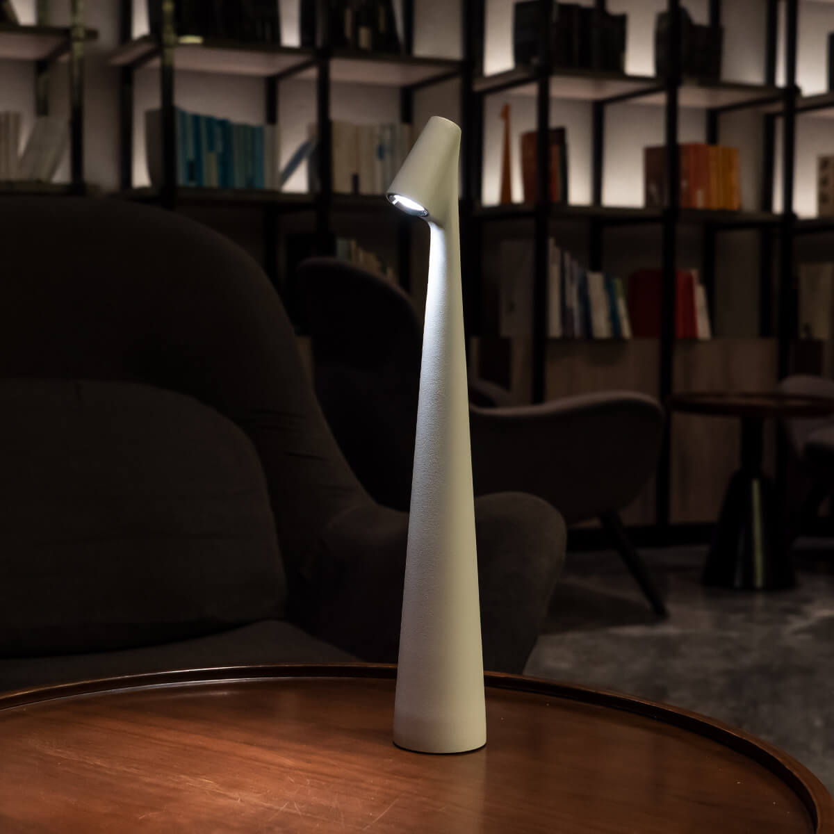 Sculpting Table Lamp with Adjustable Shade - Modern Design for Home Office & Living Room Lighting