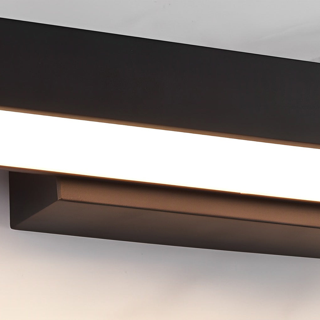 Outdoor Motion Sensor Black Rectangle Wall Light for Security & Entryway Illumination