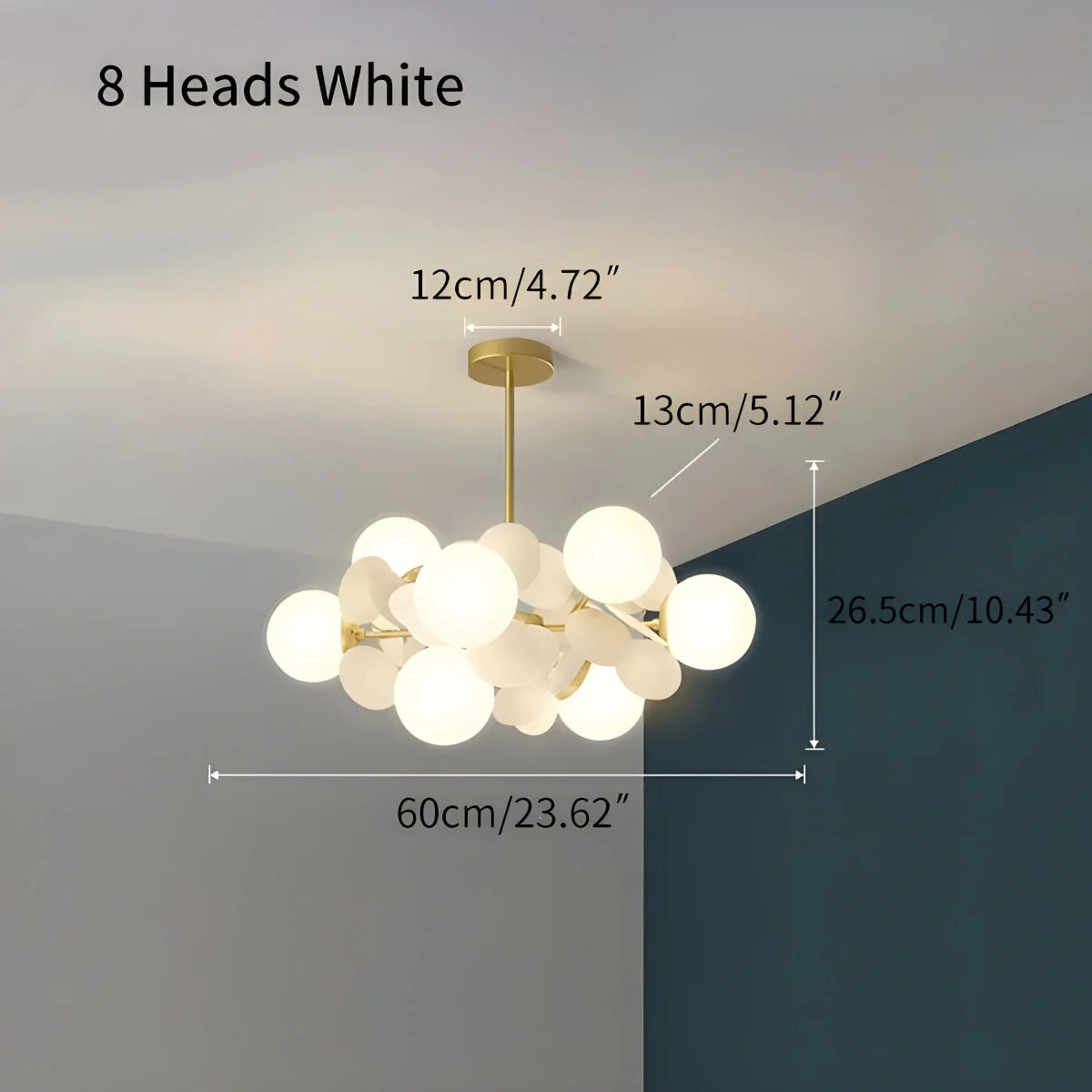 Colorful Modern Chandelier with Flashing LED Lights for Living Room & Dining Room Decor