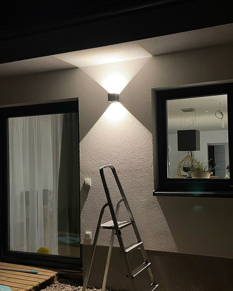 LED Outdoor Up Down Wall Light Fixture - Waterproof Sconce for Patio, Garden & Entryway Lighting