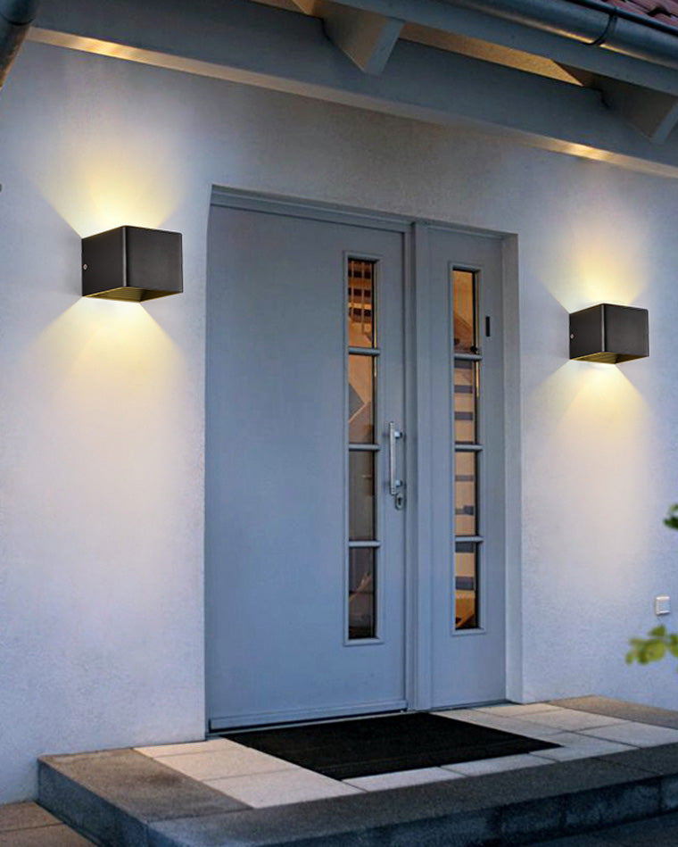 LED Outdoor Up Down Wall Light Fixture - Waterproof Sconce for Patio, Garden & Entryway Lighting
