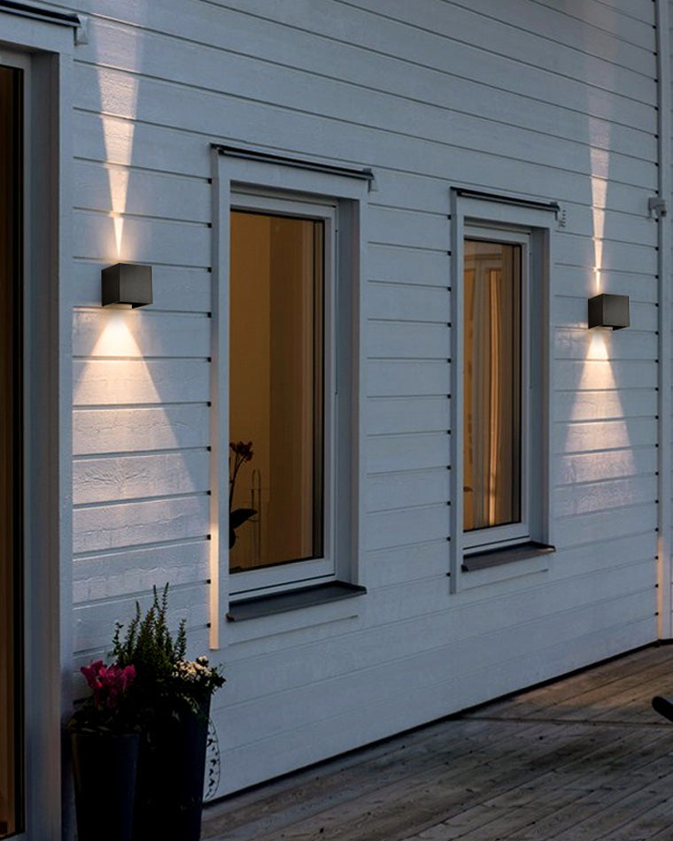 LED Outdoor Up Down Wall Light Fixture - Waterproof Sconce for Patio, Garden & Entryway Lighting