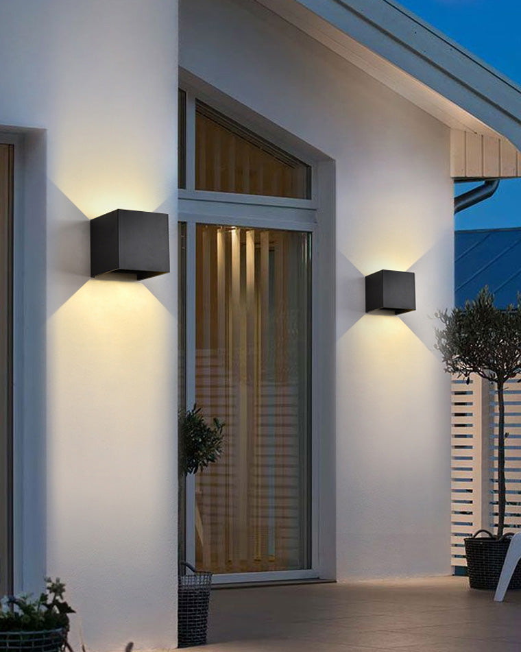 LED Outdoor Up Down Wall Light Fixture - Waterproof Sconce for Patio, Garden & Entryway Lighting