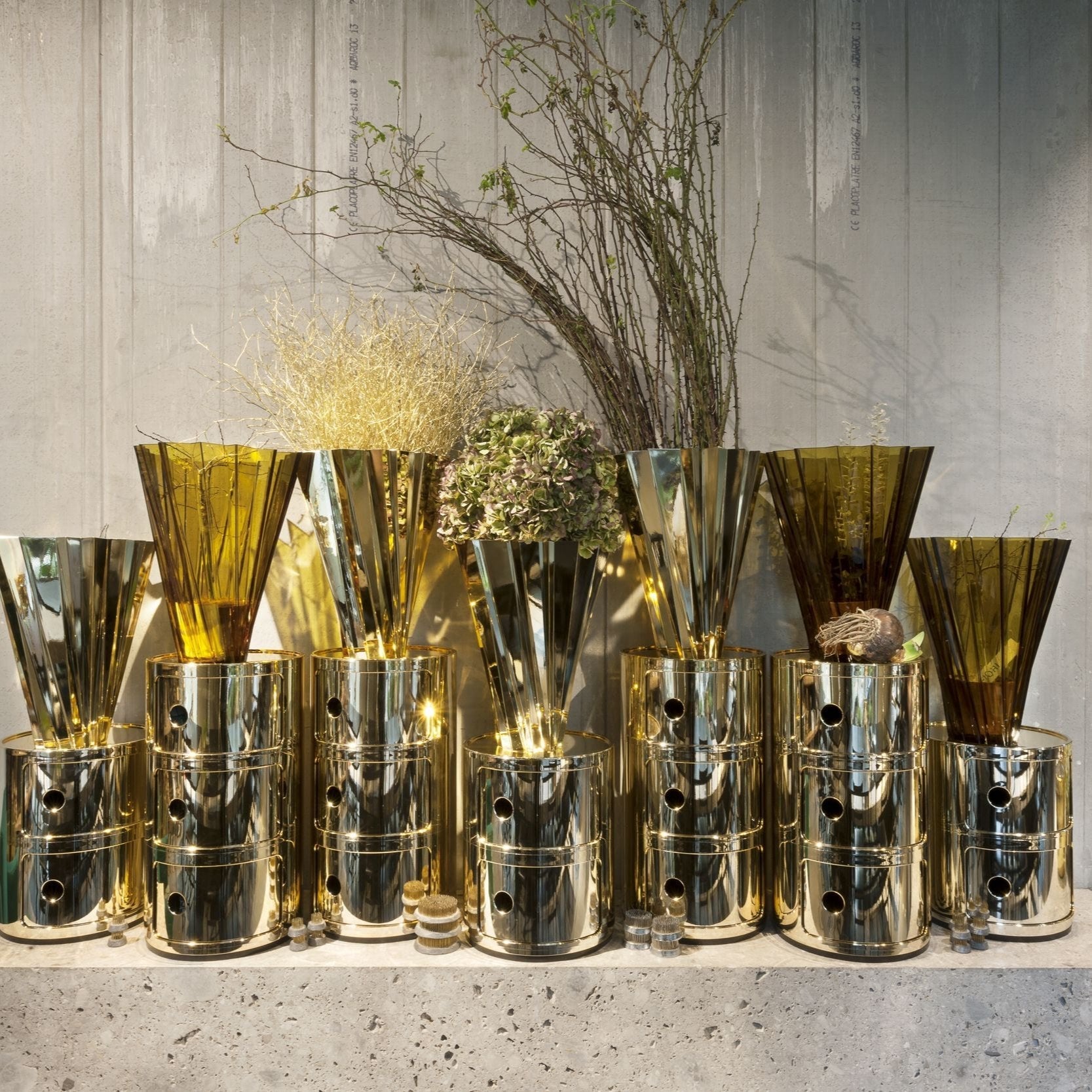 Metal Storage Unit - Kartell Componibili Modular Organizer for Home & Office Use, Multi-Functional and Stackable Design