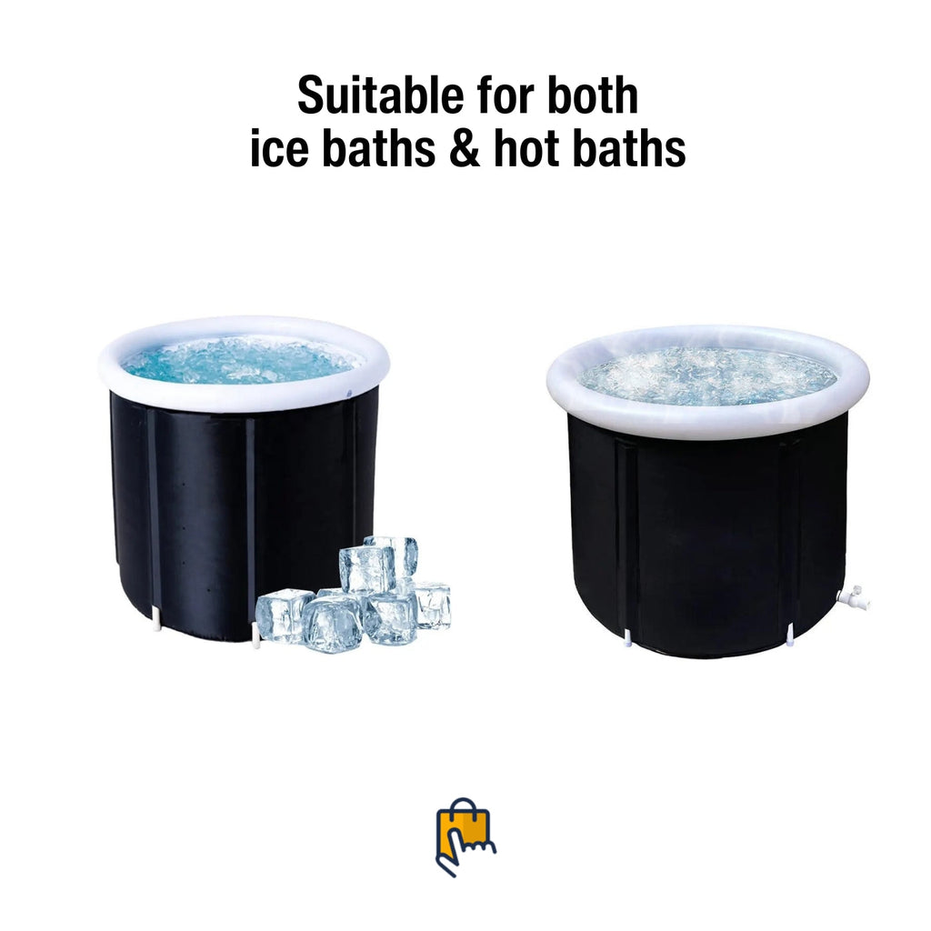 Ice Bath Tub with Cover Portable isulated - Recovery Freestanding Cold Water Therapy Spa