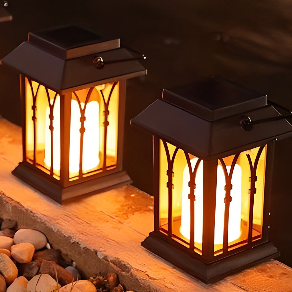 LED Portable Solar Lantern - Waterproof Intelligent Outdoor Light for Camping & Garden Use