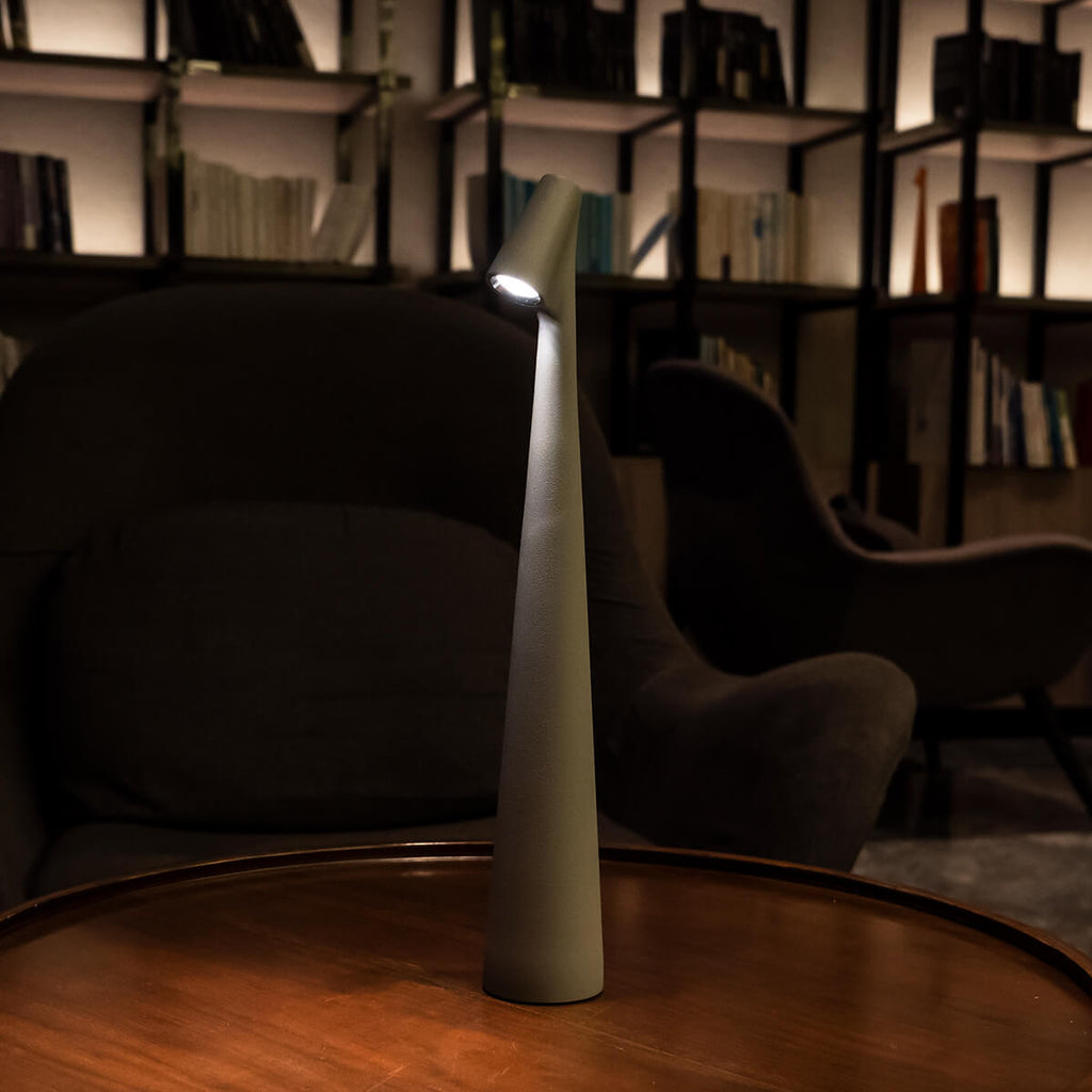 Sculpting Table Lamp with Adjustable Shade - Modern Design for Home Office & Living Room Lighting