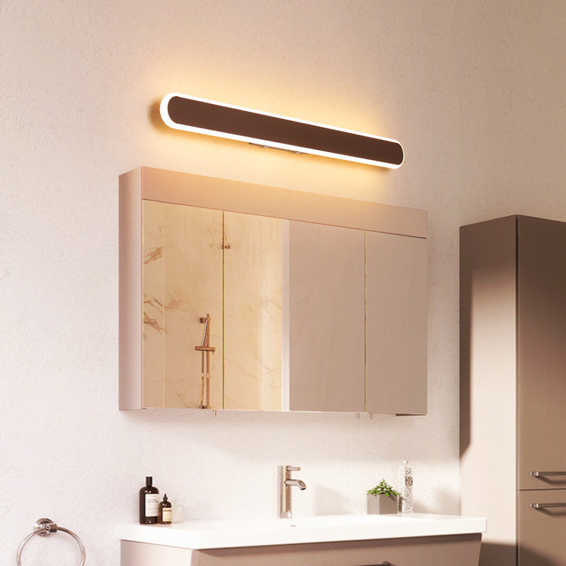 Gold Vanity Light Bar for Contemporary Bathrooms: LED Light Solution for Over the Mirror with Japandi Style