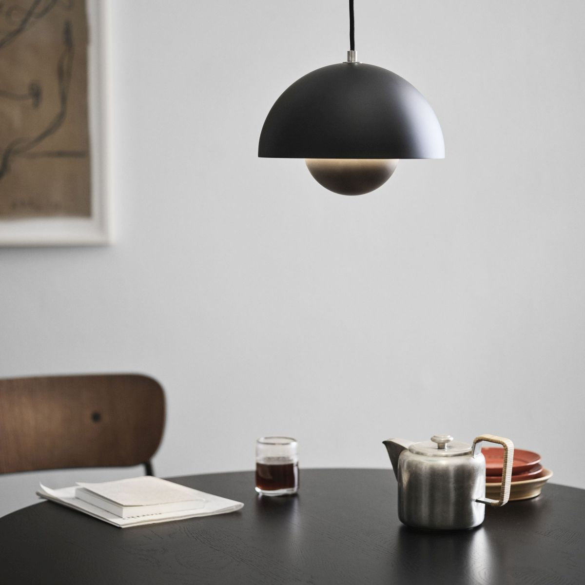LED Pendant Light Fixture - Flowerpot Design - Modern Hanging Lamp for Dining Room & Kitchen