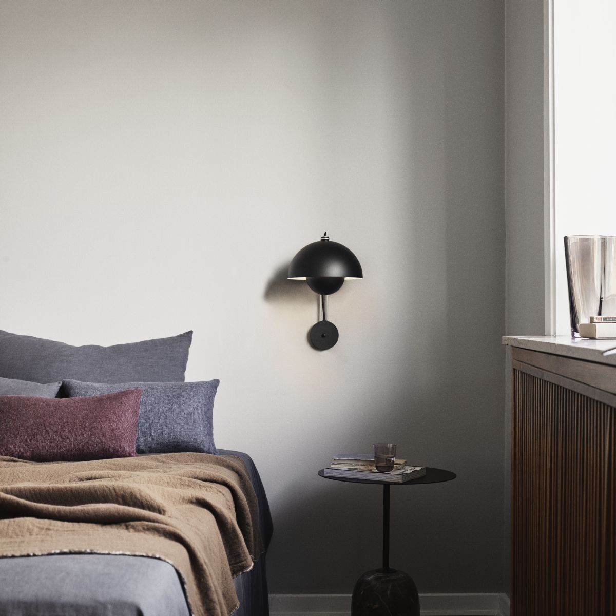 LED Wall Lamp - Flowerpot VP8 Design, Modern Fixture for Living Room & Bedroom Lighting