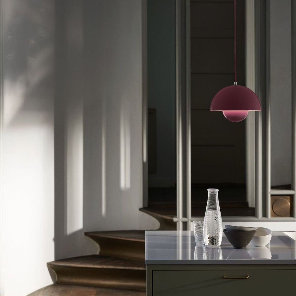 LED Pendant Light Fixture - Flowerpot Design - Modern Hanging Lamp for Dining Room & Kitchen