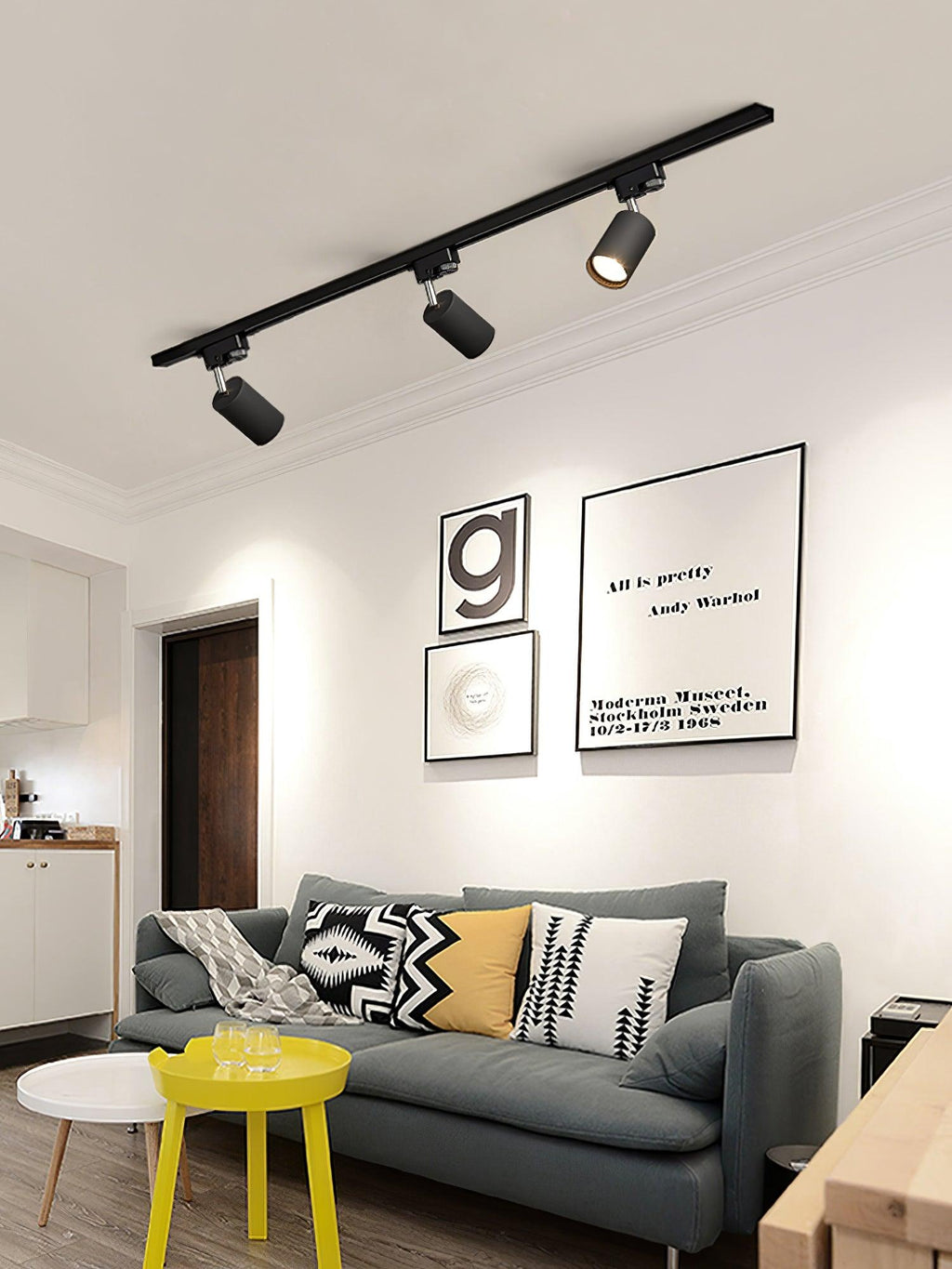 Adjustable Spotlight Track Ceiling Light | 325-Degree Rotatable, LED & Ideal for Art, Kitchen, or Office Task Lighting
