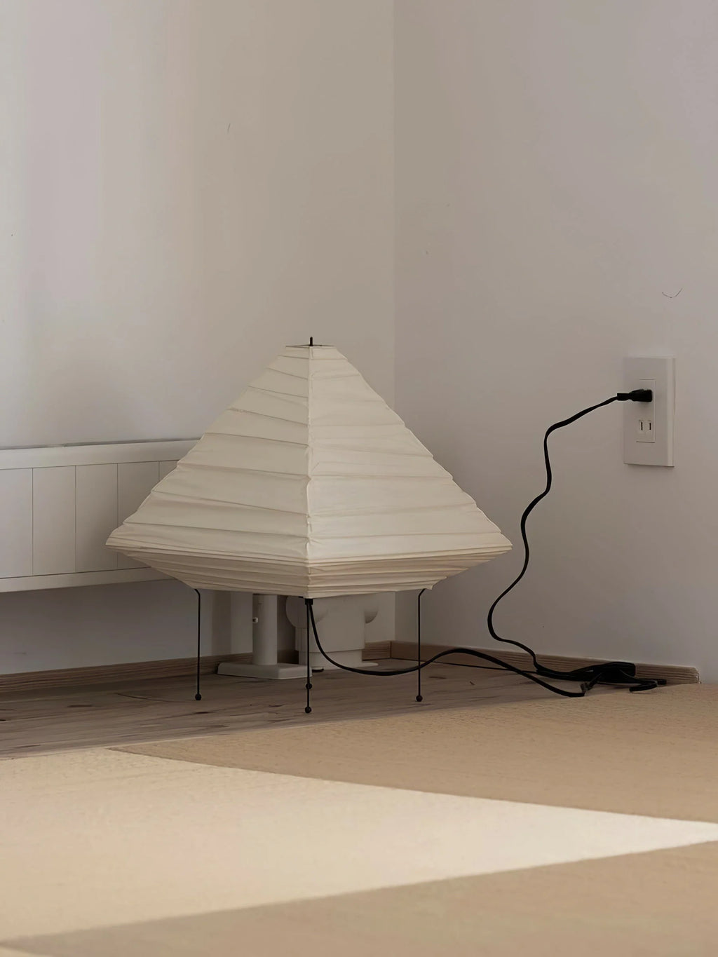 Akari 5X Table Lamp | Handmade Rice Paper & Steel Wire Design for Home Office or Zen-Inspired Living Room
