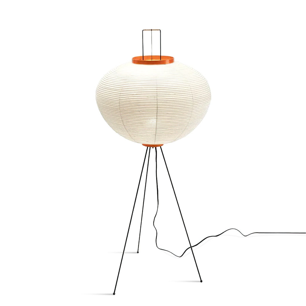 Rice Paper Floor Lamp with Wooden Base - Soft Ambient Lighting for Living Room & Bedroom Decor