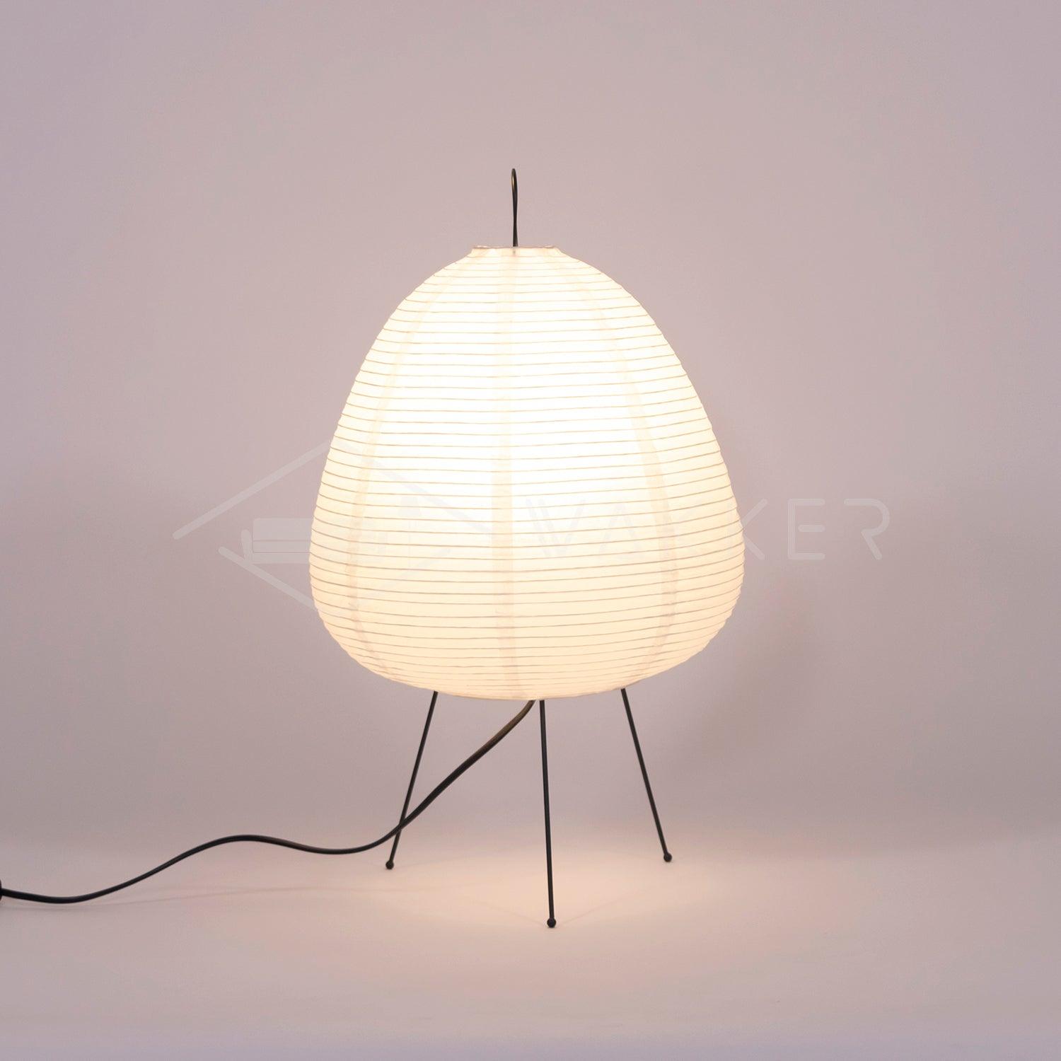 Japanese Paper Table Lamp - Minimalist Design for Living Room & Bedroom Lighting