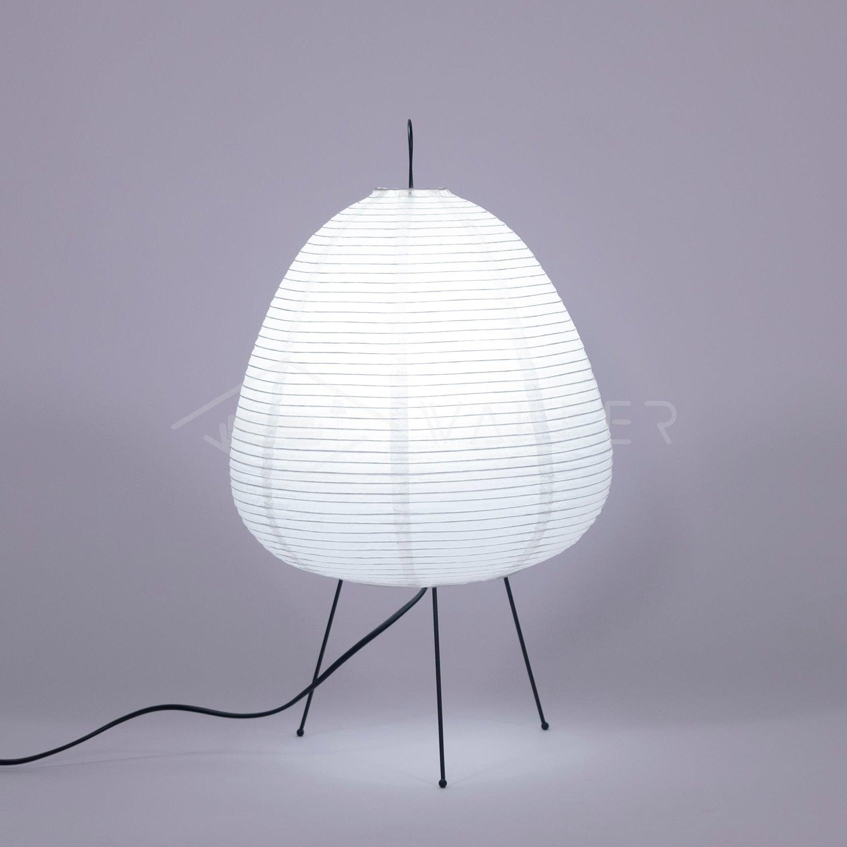 Japanese Paper Table Lamp - Minimalist Design for Living Room & Bedroom Lighting