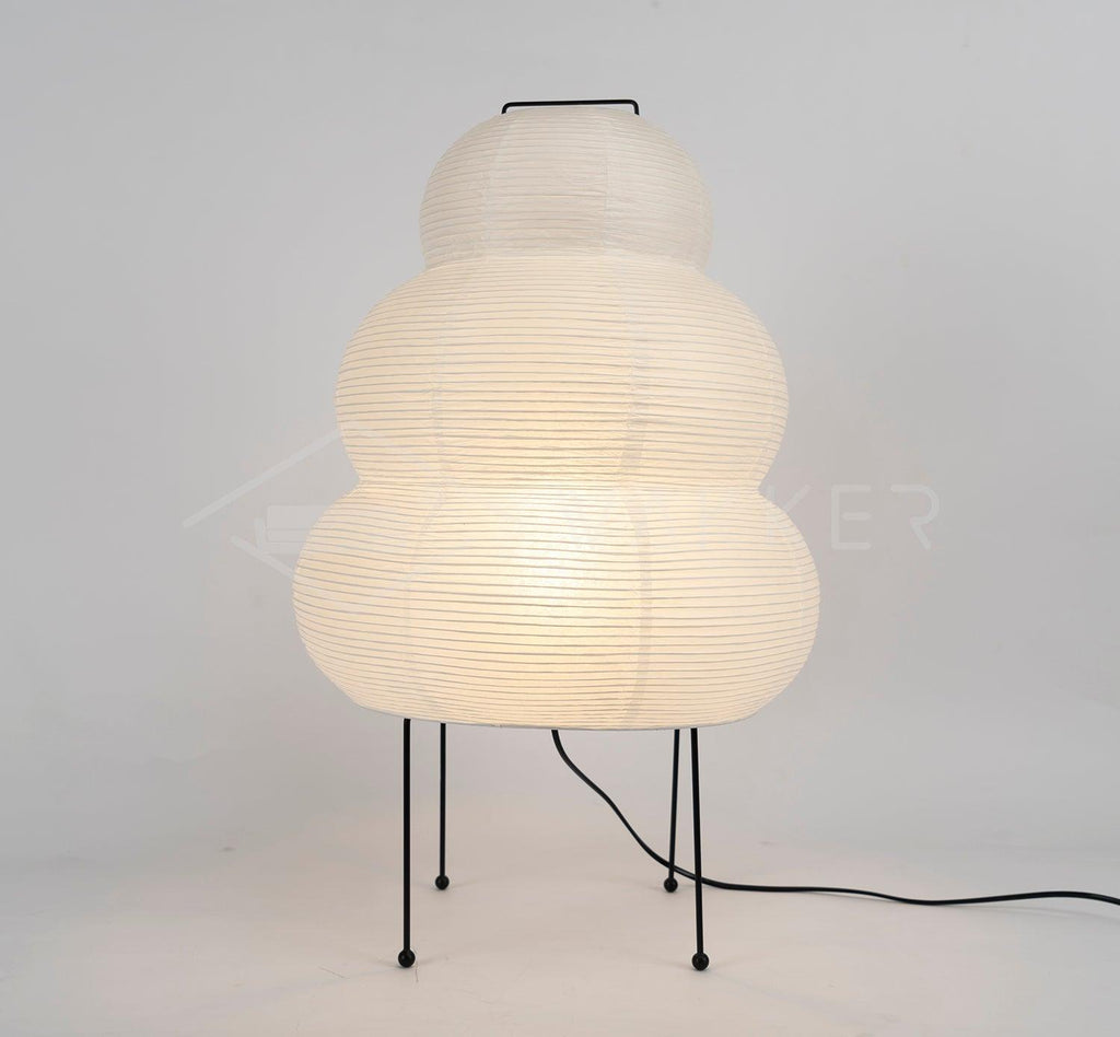 Japanese Paper Table Lamp - Minimalist Design for Living Room & Bedroom Lighting