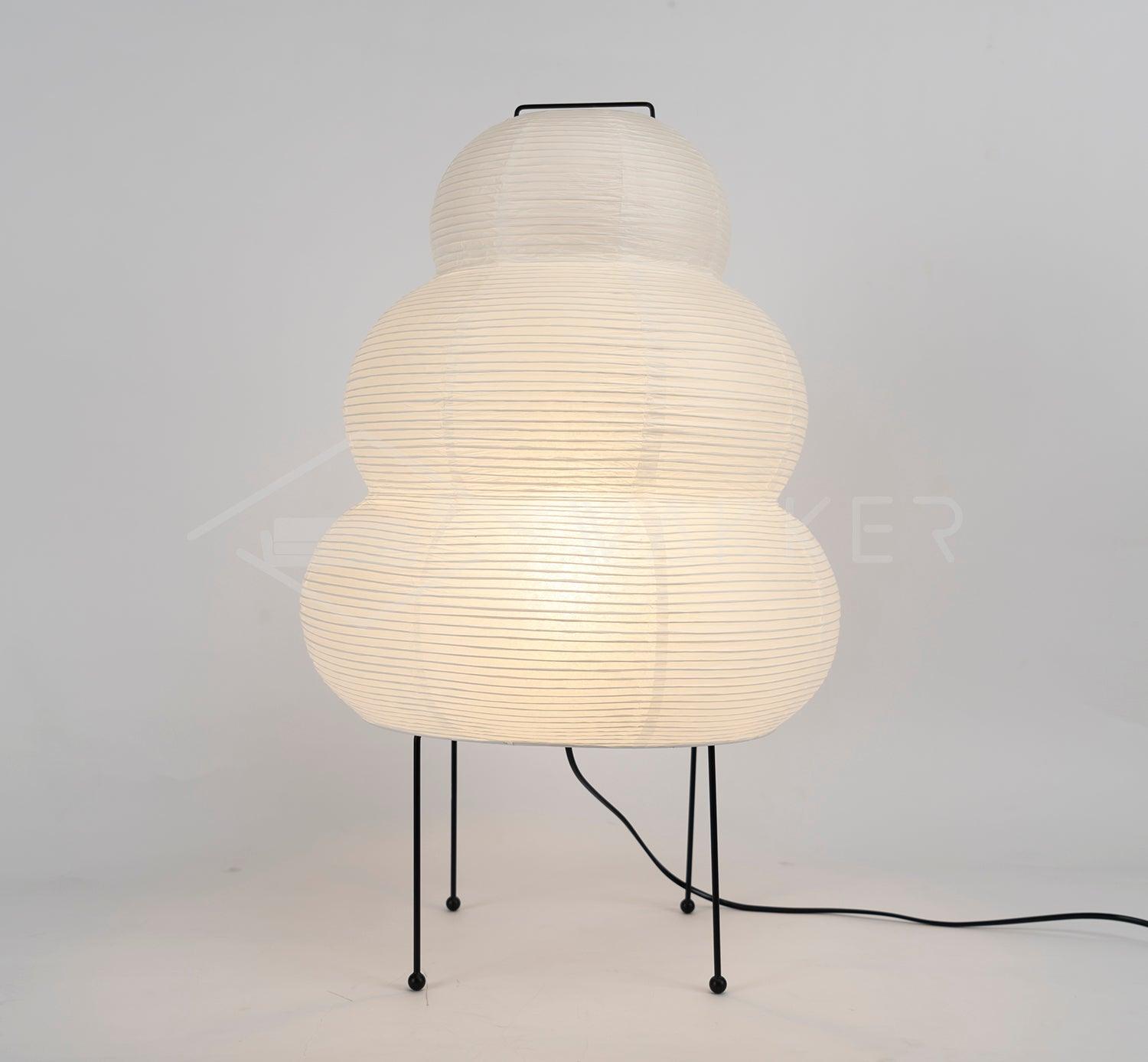 Japanese Paper Table Lamp - Minimalist Design for Living Room & Bedroom Lighting