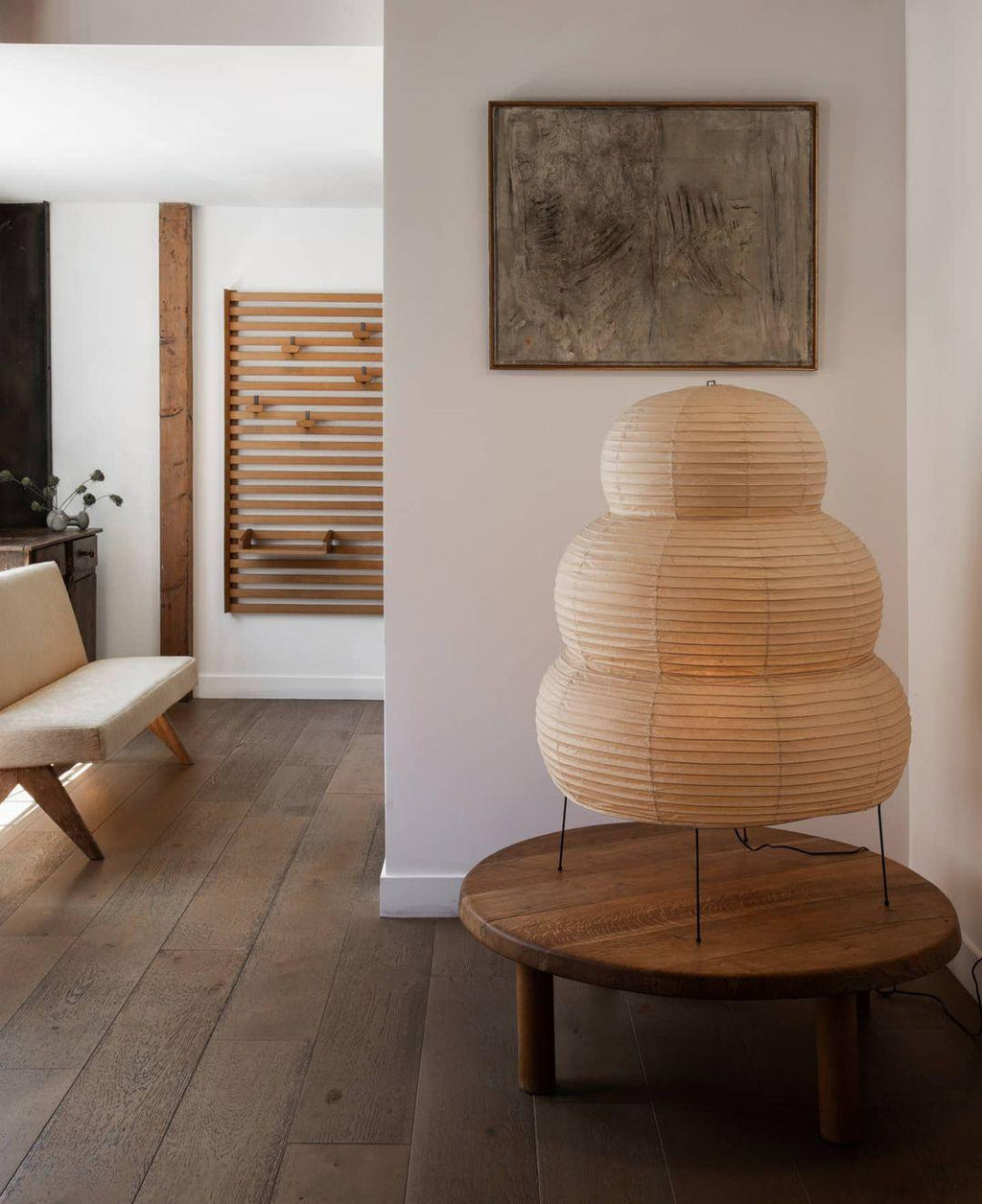 Japanese Paper Table Lamp - Minimalist Design for Living Room & Bedroom Lighting