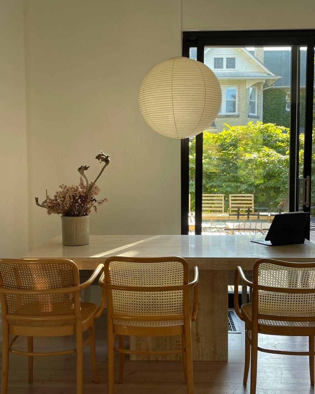 LED Pendant Lamp - Akari A Series - Modern Hanging Light Fixture for Dining Room & Living Room