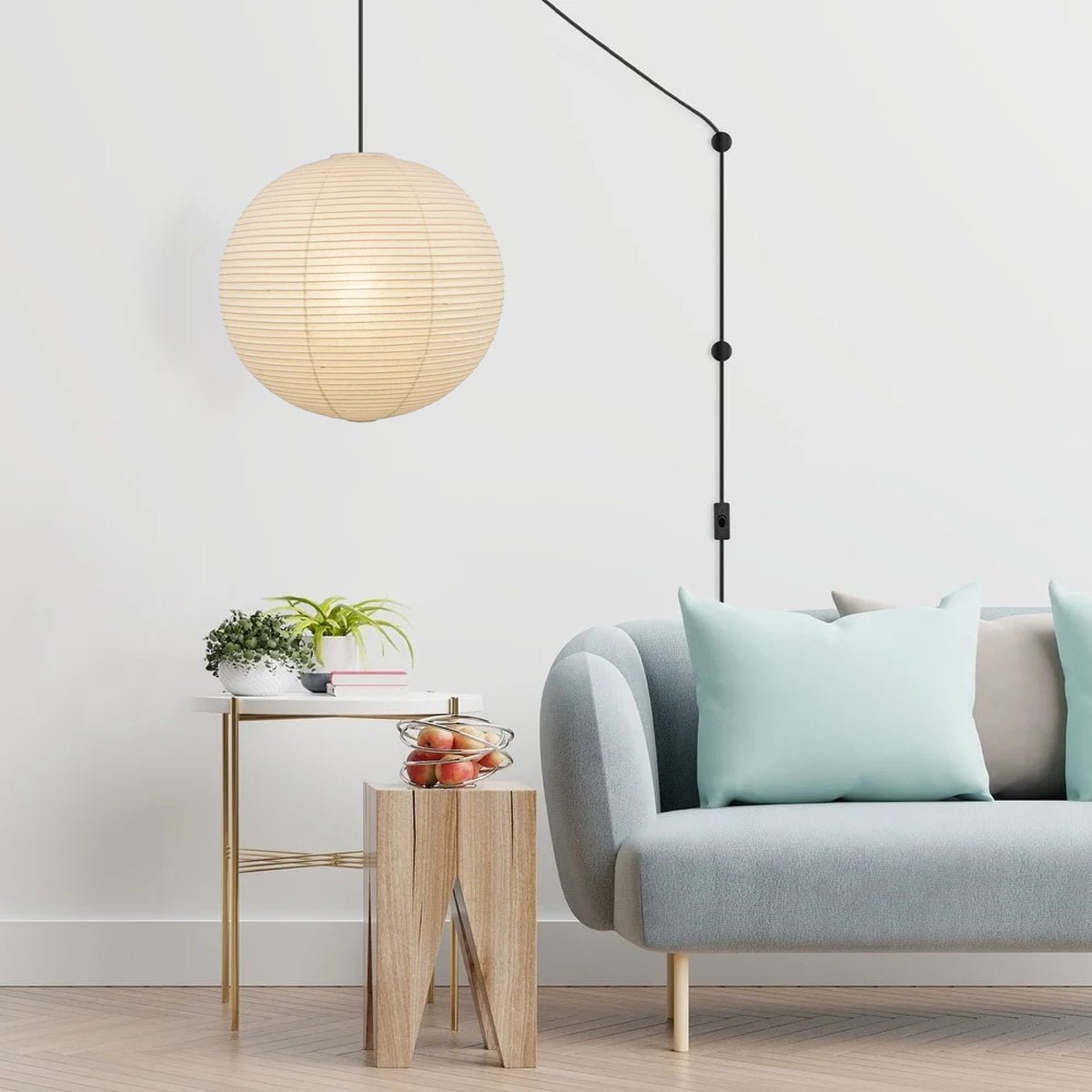 LED Pendant Swag Light Fixture - Modern Hanging Lamp for Living Room, Bedroom & Dining Room Lighting