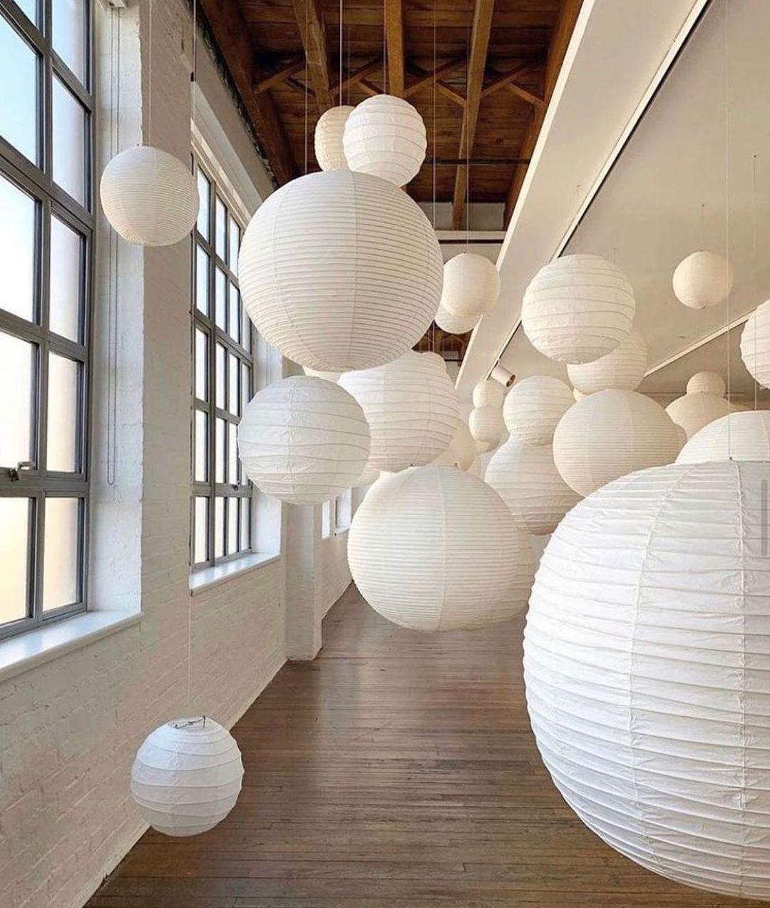 LED Pendant Lamp - Akari A Series - Modern Hanging Light Fixture for Dining Room & Living Room