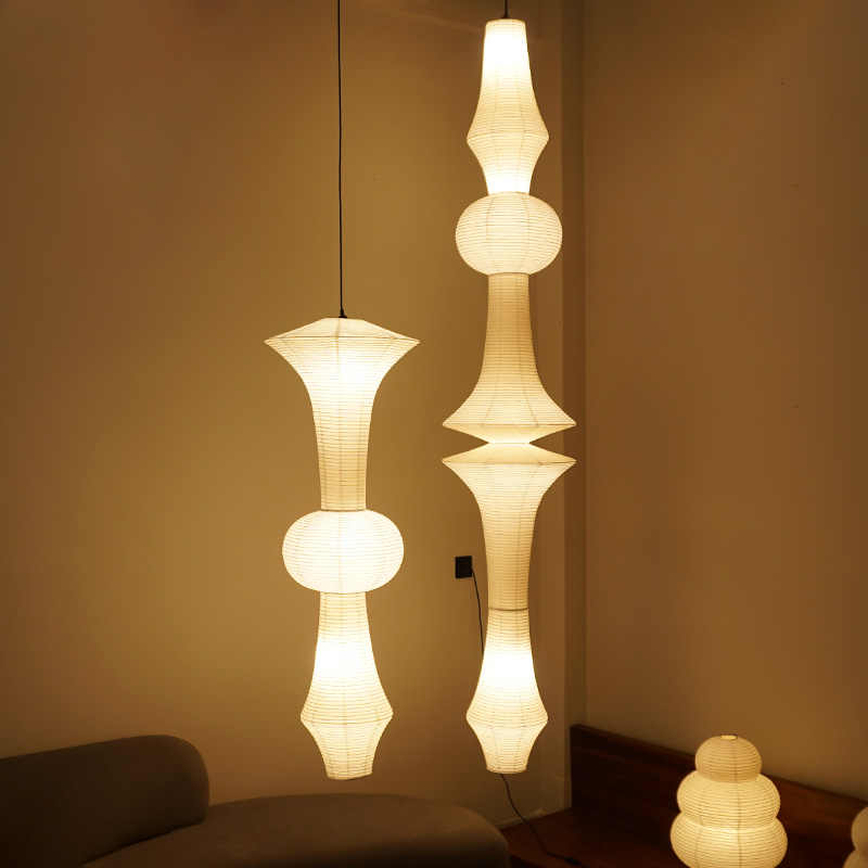 Handmade Washi Paper Pendant Light | Modern Japanese Design, LED Compatible & Ideal for Indoor Spaces