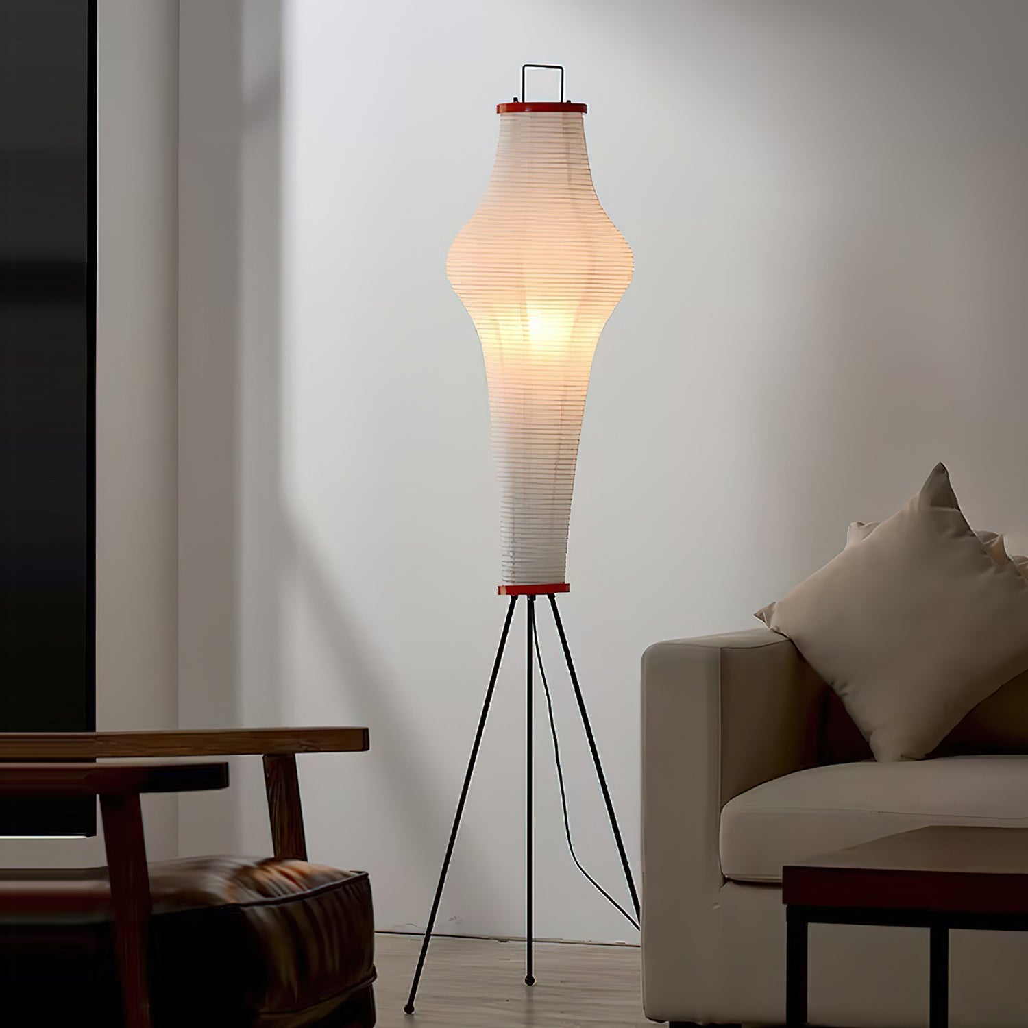 LED Floor Lamp - Modern Adjustable Design with Warm White Light for Living Room & Bedroom Use