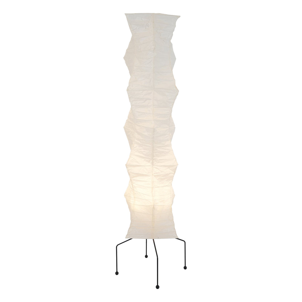 Rice Paper Floor Lamp with Wooden Base - Soft Ambient Lighting for Living Room & Bedroom Decor