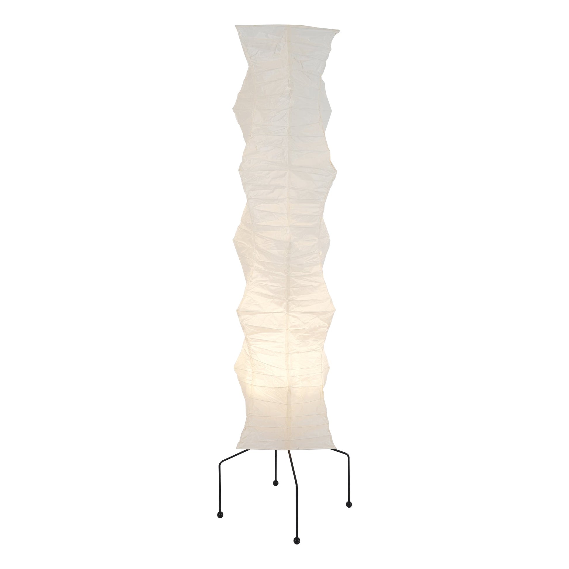 Rice Paper Floor Lamp with Wooden Base - Soft Ambient Lighting for Living Room & Bedroom Decor