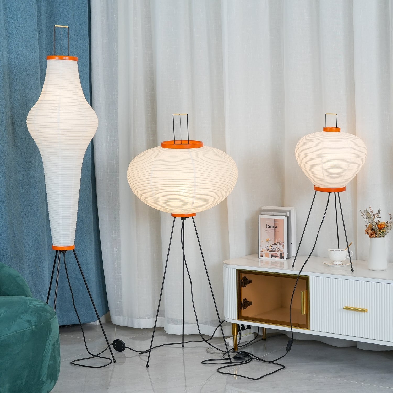 LED Floor Lamp - Modern Adjustable Design with Warm White Light for Living Room & Bedroom Use