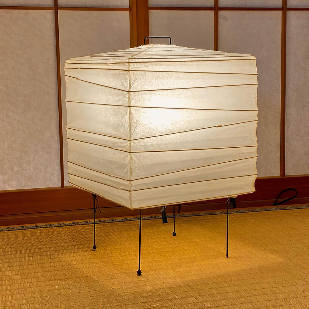 Washi Paper Table Lamp 3X - Japanese Style Lighting Fixture for Home Decor & Ambient Lighting