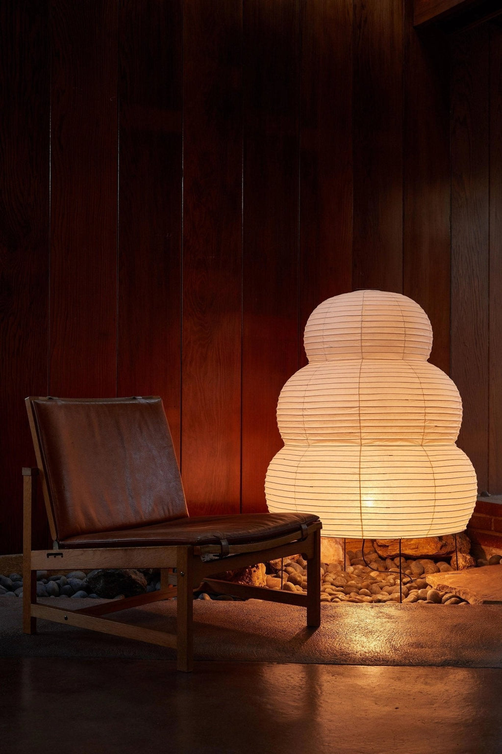 Japanese Paper Table Lamp - Minimalist Design for Living Room & Bedroom Lighting