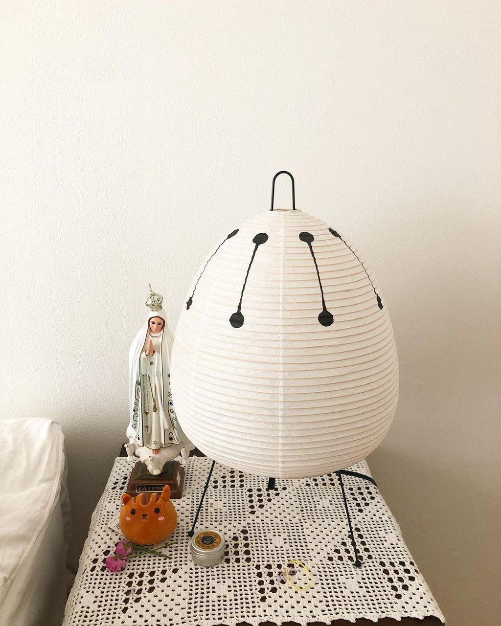 Japanese Paper Table Lamp - Minimalist Design for Living Room & Bedroom Lighting