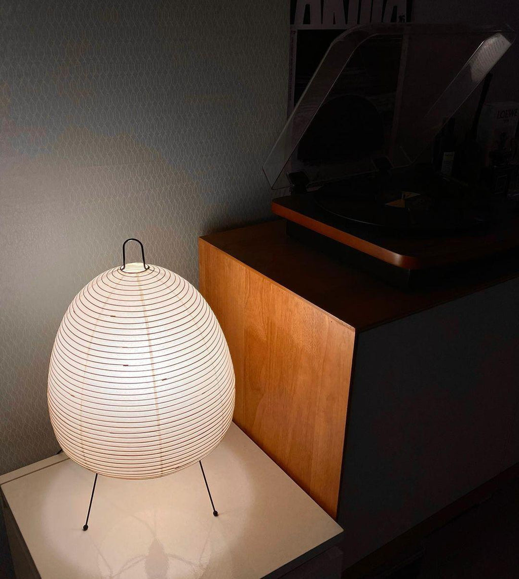 Japanese Paper Table Lamp - Minimalist Design for Living Room & Bedroom Lighting