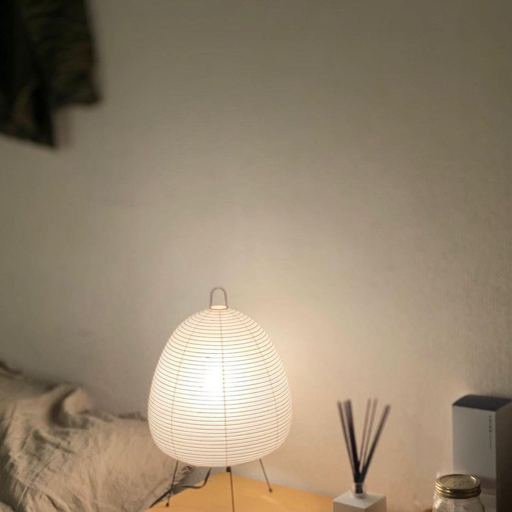 Japanese Paper Table Lamp - Minimalist Design for Living Room & Bedroom Lighting