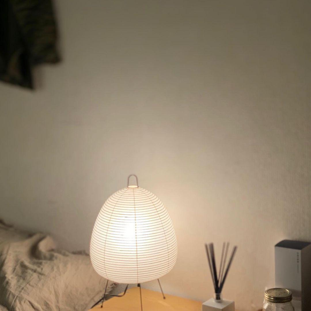 Japanese Paper Table Lamp - Minimalist Design for Living Room & Bedroom Lighting