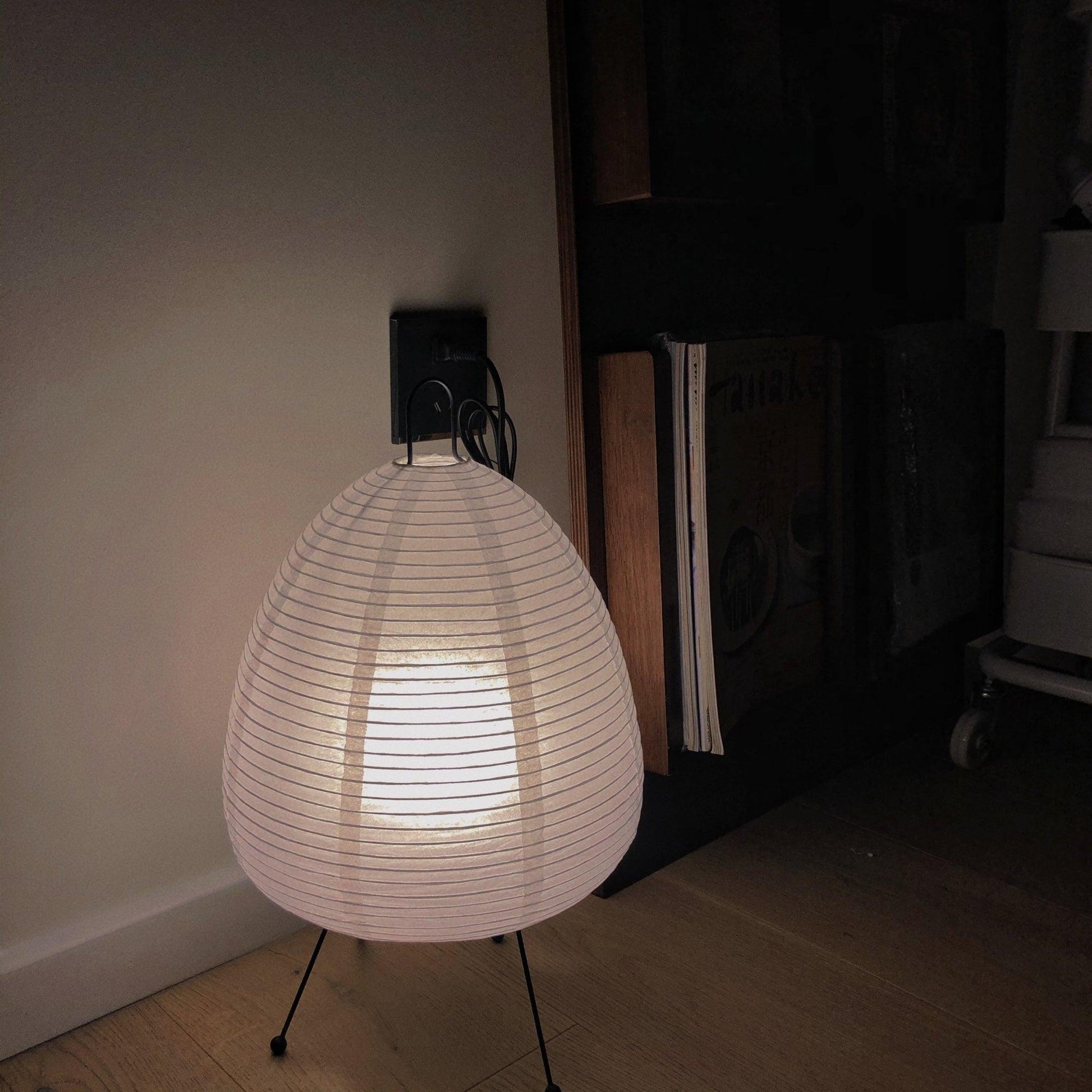 Japanese Paper Table Lamp - Minimalist Design for Living Room & Bedroom Lighting